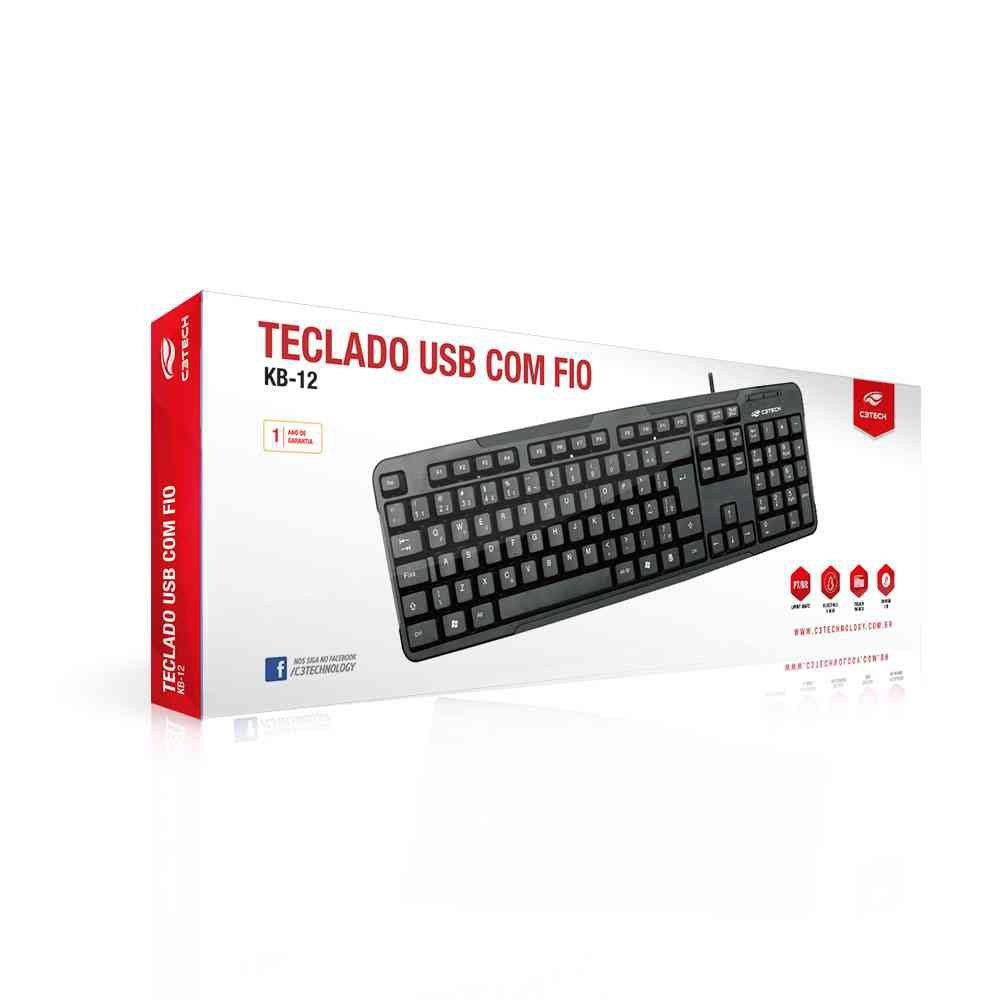 Teclado USB com fio C3TECH